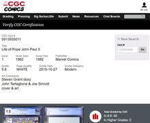 Load image into Gallery viewer, Life of Pope John Paul II #1 CGC 9.8 White 1982 Marvel Comics (New Case)