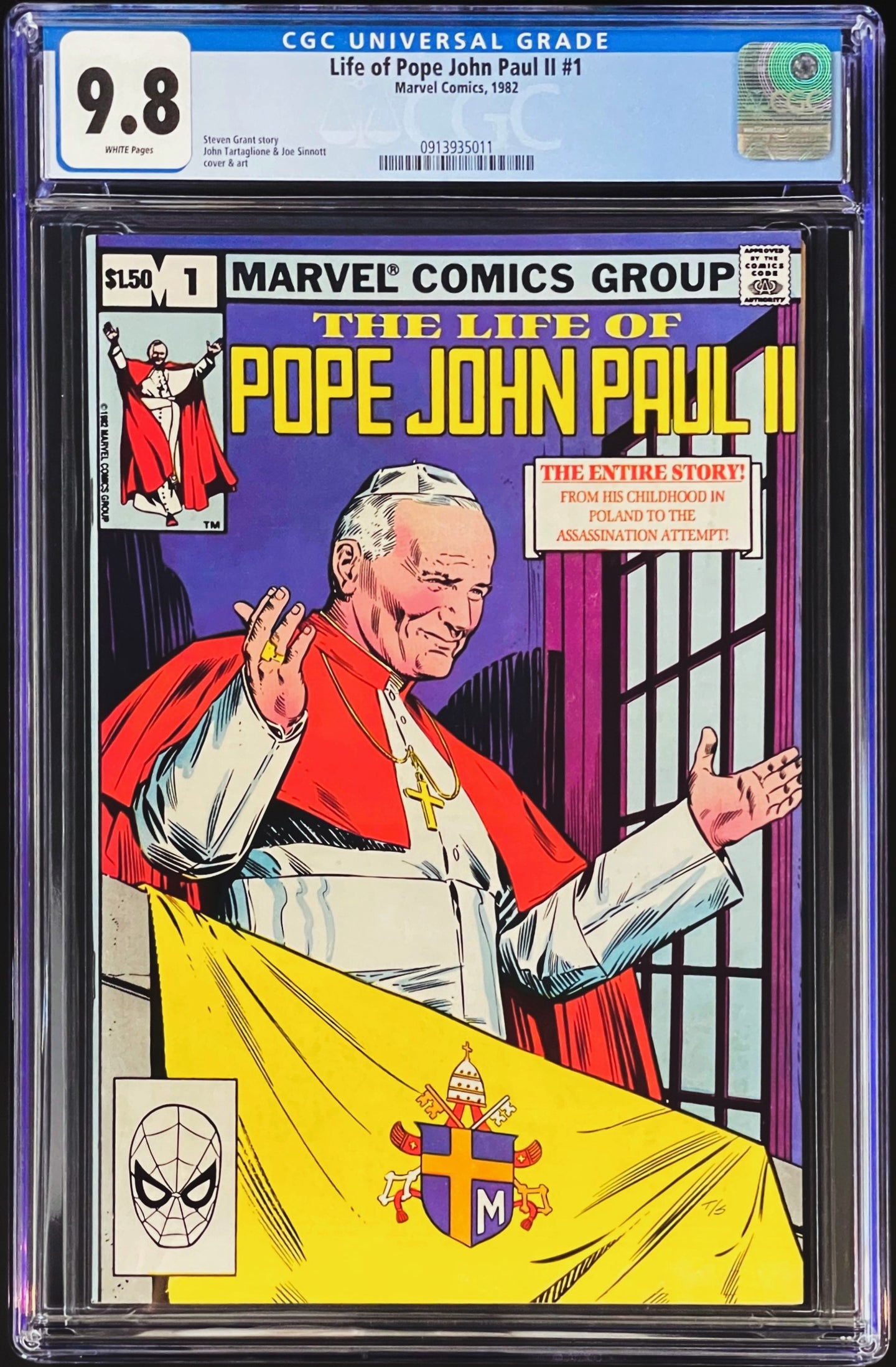 Life of Pope John Paul II #1 CGC 9.8 White 1982 Marvel Comics (New Case)
