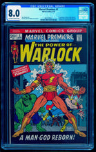 Load image into Gallery viewer, MARVEL PREMIERE #1 CGC 8.0 OW WHITE 🔥 ORIGIN &amp; 1st ADAM WARLOCK