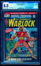 Load image into Gallery viewer, MARVEL PREMIERE #1 CGC 8.0 OW WHITE 🔥 ORIGIN &amp; 1st ADAM WARLOCK