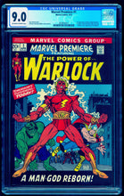 Load image into Gallery viewer, MARVEL PREMIERE #1 CGC 9.0 OW WHITE 🔥 ORIGIN &amp; 1st ADAM WARLOCK