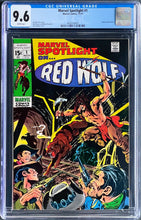 Load image into Gallery viewer, Marvel Spotlight #1 CGC 9.6 White Pages 1971 Marvel Comics Red Wolf Origin &amp; 1st Appearance