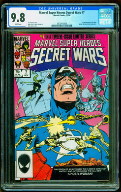 MARVEL SUPER HEROES SECRET WARS #7 CGC 9.8 WHITE PAGES
