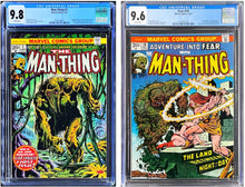 Load image into Gallery viewer, Man-Thing #1 CGC 9.8 White Pages 1974 Marvel Comics + Fear #19 CGC 9.6 White Pages 1973 1st Howard the Duck