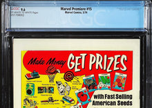 Load image into Gallery viewer, Marvel Premiere #15 CGC 9.6 CVA Exceptional 1974 Marvel Comics 1st Appearance IRON FIST
