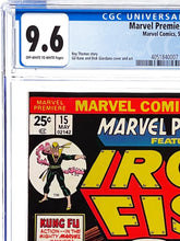 Load image into Gallery viewer, Marvel Premiere #15 CGC 9.6 NM+ 1974 Marvel Comics 1st Appearance Iron Fist