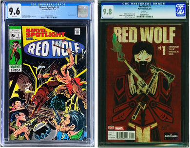 Marvel Spotlight #1 CGC 9.6 White Pages 1971 Marvel Comics + Red Wolf #1 CGC 9.8 (1 of 2 Top Graded)