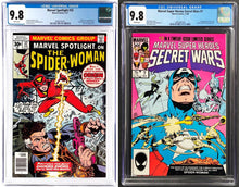 Load image into Gallery viewer, Marvel Spotlight #32 CGC 9.8 White Pages 1977 Marvel Comics + Secret Wars #7 CGC 9.8 WP 1st Appearance of Spider-Woman Set