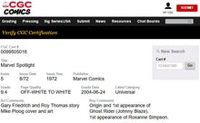 Load image into Gallery viewer, Marvel Spotlight #5 CGC 9.4 1972 Marvel Comics Origin &amp; 1st Appearance Ghost Rider (Graded Unpressed in 2004)