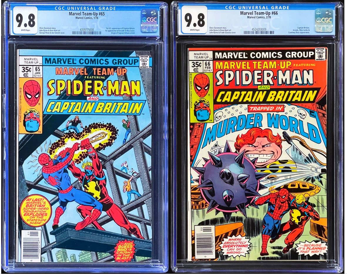 Marvel Team-Up #65 #66 CGC 9.8 White 1978 Marvel Comics Set (2)