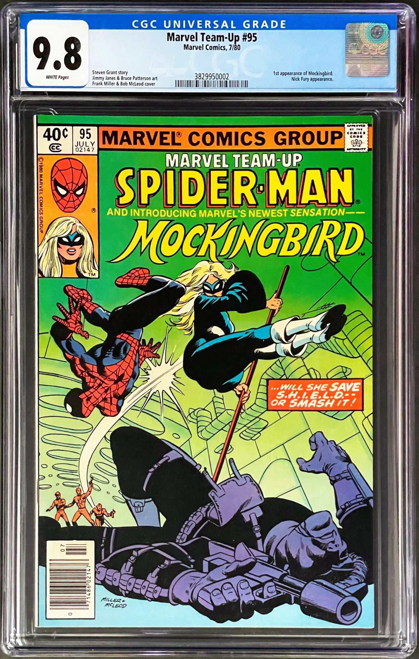 Marvel Team-Up #95 CGC 9.8 Newsstand 1980 Marvel Comics 1st Appearance Mockingbird