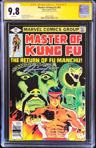Master of Kung Fu #83 CGC 9.8 SS Simu Liu Shang-Chi 1979 Marvel Comics 1 of 1 Signed