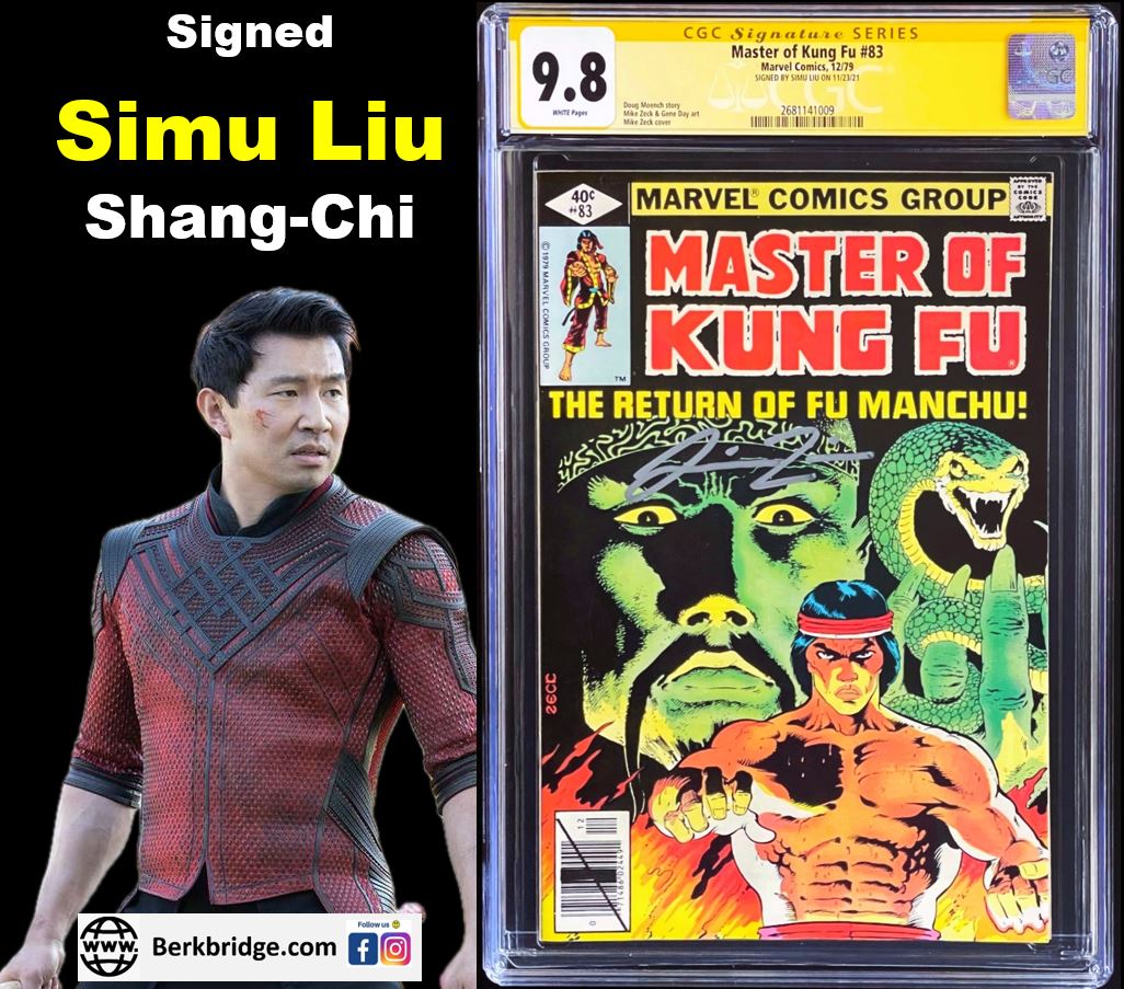 Master of Kung Fu #83 CGC 9.8 SS Simu Liu Shang-Chi 1979 Marvel Comics 1 of 1 Signed