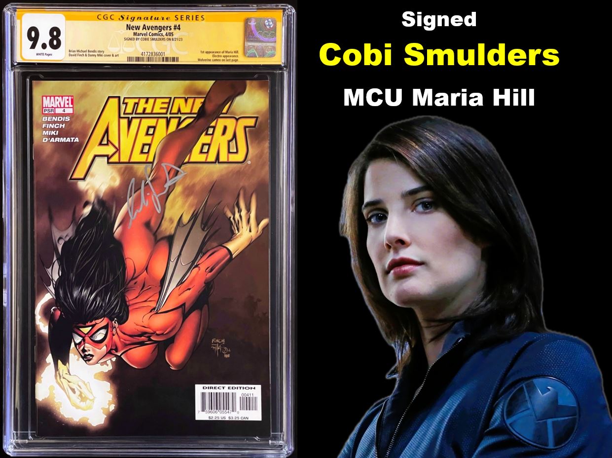 New Avengers #4 CGC 9.8 SS Signed MCU Maria Hill Marvel Comic 2005 1st Appearance