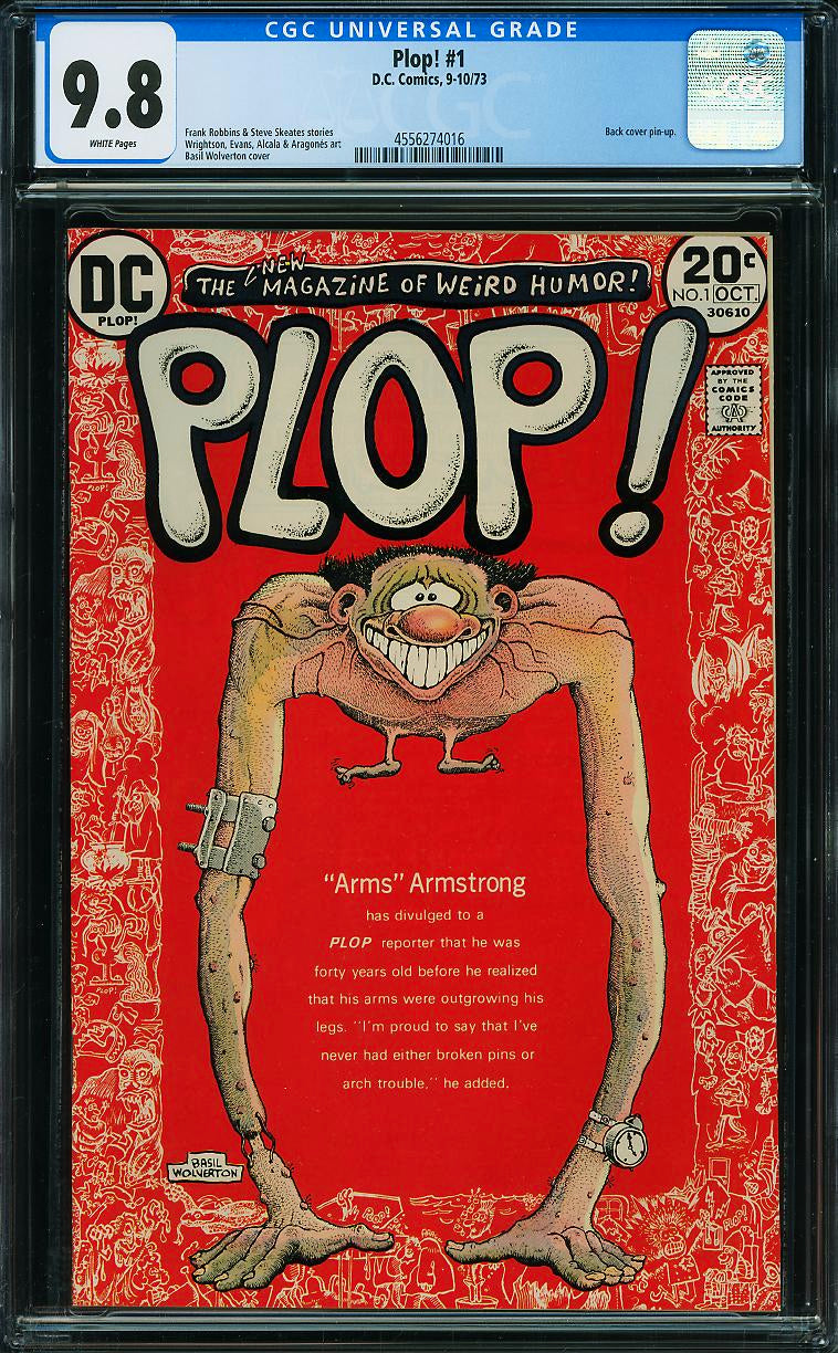 Plop! 1 CGC 9.8 White Pages 1973 DC Comics Sergio Aragones Bernie Wrightson Art