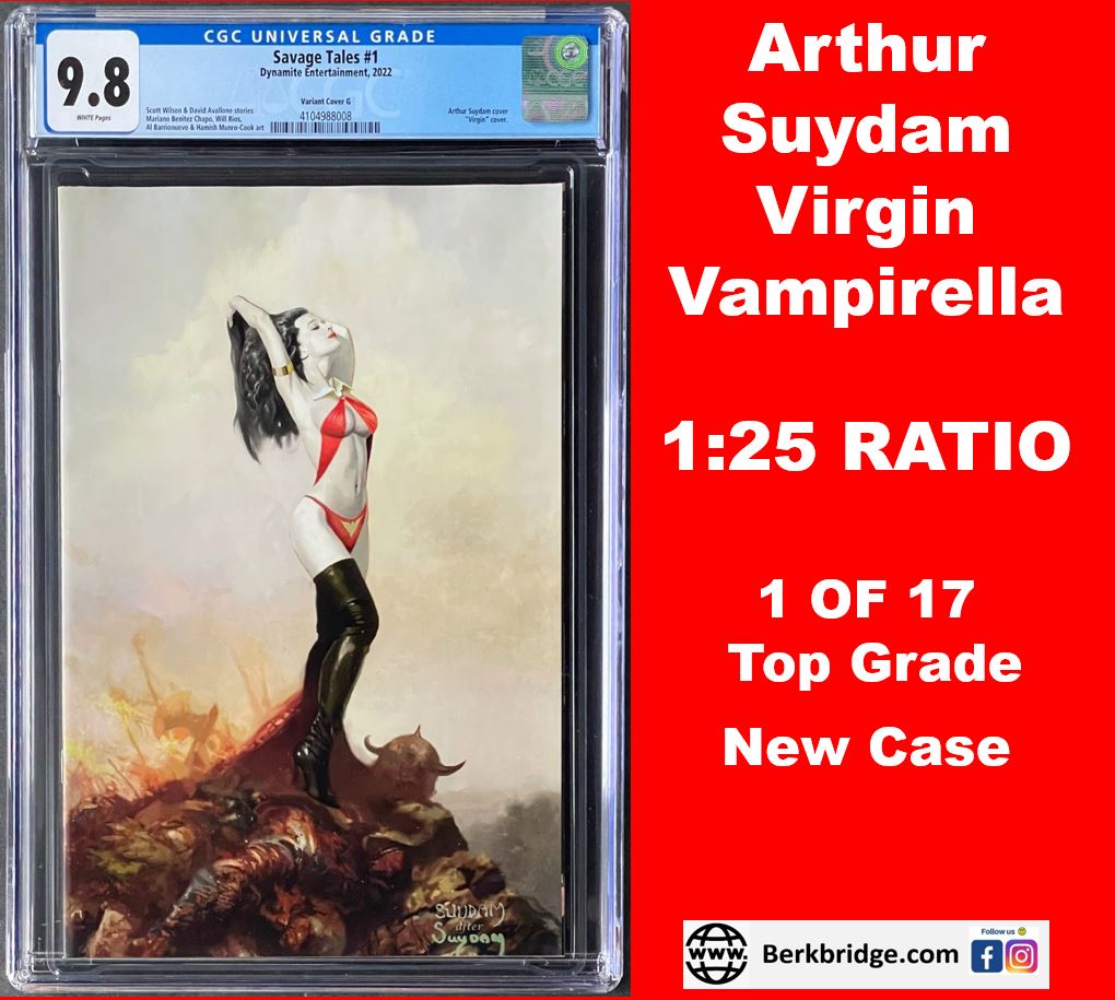 SAVAGE TALES #1 CGC 9.8 SUYDAM VIRGIN VARIANT 💎 VAMPIRELLA COVER HOMAGE TO RED SONJA