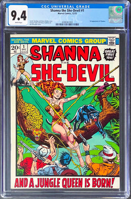 SHANNA THE SHE DEVIL #1 CGC 9.4 WHITE PAGES
