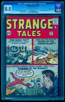 STRANGE TALES #102 CGC 8.5 OW WHITE PAGES 🔥 BOWLING GREEN PEDIGREE