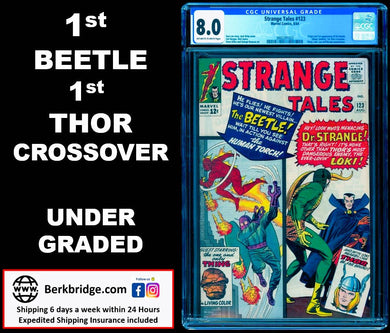 STRANGE TALES #123 CGC 8.0 OW WHITE PAGES 🔥 1st BEETLE (1023)
