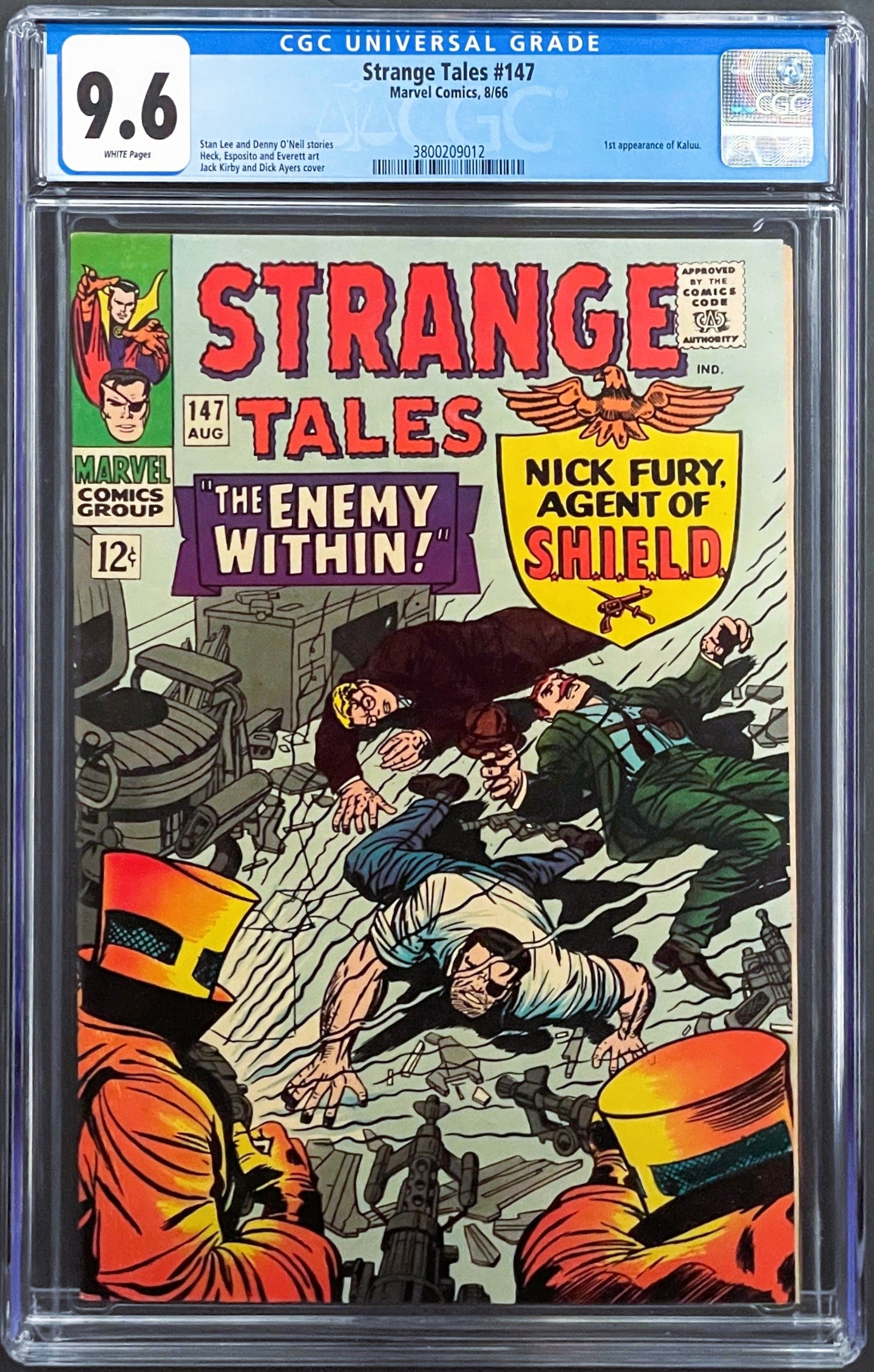 STRANGE TALES #147 CGC 9.6 WHITE PAGES 💎 1st KALUU