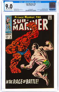 SUB-MARINER #8 CGC 9.0 OW WHITE PAGES