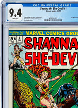 Load image into Gallery viewer, Shanna the She-Devil #1 CGC 9.4 White Pages 1972 Marvel Comics 1st Appearance