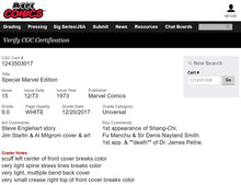 Load image into Gallery viewer, Special Marvel Edition #15 CGC 9.0 White Pages 1973 1st Shang-Chi Master of Kung Fu