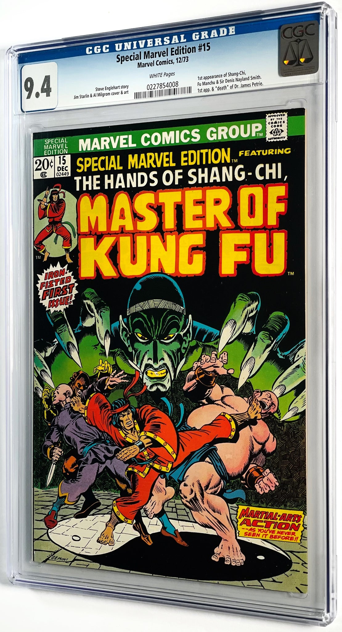 Special Marvel Edition #15 CGC 9.4 White 1st Appearance Shang-Chi
