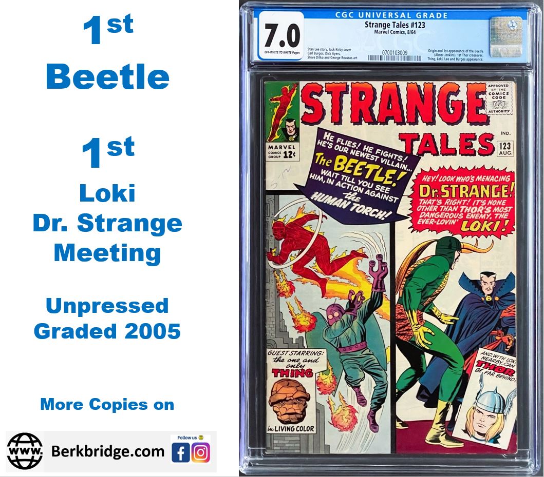 Strange Tales #123 CGC 7.0 1964 Marvel Comics 1st Appearance Beetle (Unpressed)