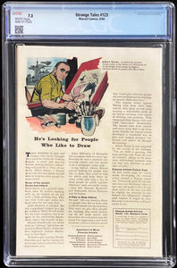 Strange Tales #123 CGC 7.5 White 1964 Marvel Comics 1st Appearance Beetle