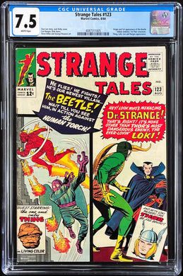 Strange Tales #123 CGC 7.5 White 1964 Marvel Comics 1st Appearance Beetle