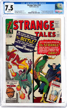 Load image into Gallery viewer, Strange Tales #123 CGC 7.5 White Pages 1964 Marvel Comics 1st Appearance Beetle First Loki Dr Strange Meet
