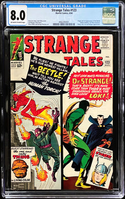 Strange Tales #123 CGC 8.0 1964 Marvel Comics 1st Appearance Beetle