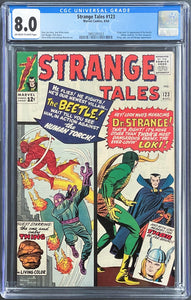 Strange Tales #123 CGC 8.0 1st Appearance Beetle 1964 Marvel Comics