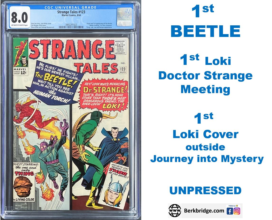Strange Tales #123 CGC 8.0 1st Appearance Beetle 1964 Marvel Comics