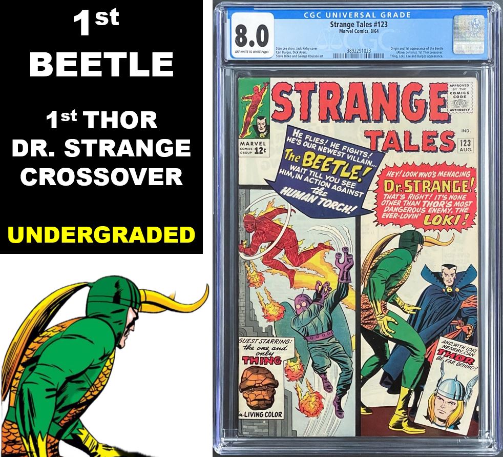 Strange Tales #123 CGC 8.0 1st Appearance Beetle 1964 Marvel Comics
