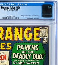 Load image into Gallery viewer, Strange Tales #126 CGC 8.0 1964 Marvel Comics 1st Appearance CLEA &amp; DORMAMMU