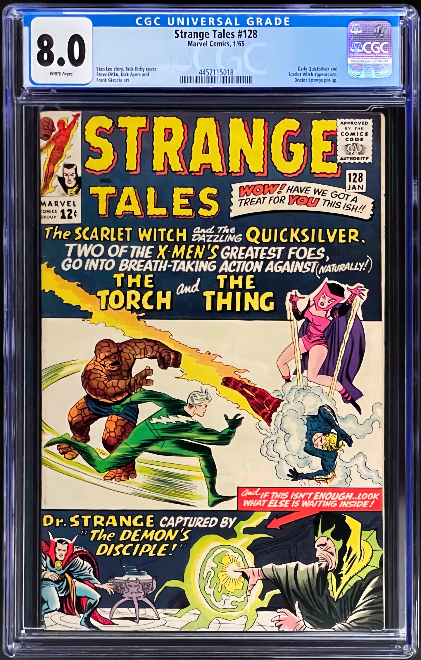 Strange Tales #128 CGC 8.0 White 1965 Marvel Comics