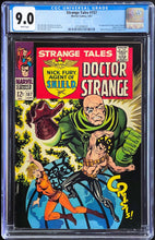 Load image into Gallery viewer, Strange Tales #157 CGC 9.0 White Pages 1967 Marvel Comics 1st LIVING TRIBUNAL