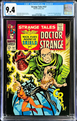 Strange Tales #157 CGC 9.4 White 1967 Marvel Comics 1st Living Tribunal