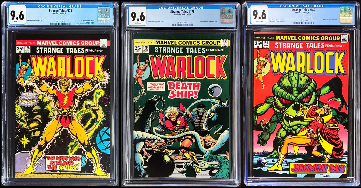 Strange Tales #178 #179 #180 CGC 9.6 White 1975 Marvel Comics Set of 3 1st Appearances