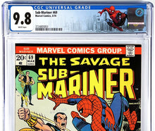 Load image into Gallery viewer, Sub-Mariner #69 CGC 9.8 White Pages Amazing Spider-Man App 1974 Marvel Comics