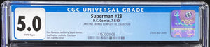 Superman #23 CGC 5.0 WHITE 1943 DC Classic War Cover WWII Nazi