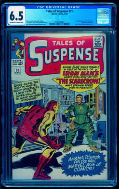 TALES OF SUSPENSE #51 CGC 6.5 OW WHITE PAGES 💥 1ST SCARECROW