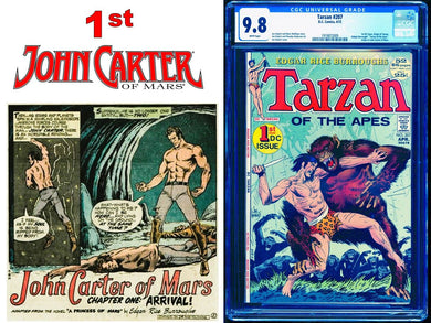 TARZAN #207 CGC 9.8 WHITE PAGES 💎 ORIGIN & 1st ISSUE + ORIGIN JOHN CARTER OF MARS