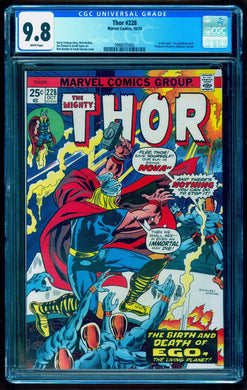 THOR #228 CGC 9.8 WHITE PAGES 🔥 KEY 1st DESTROYER AS GALACTUS HERALD