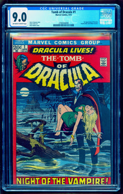 TOMB OF DRACULA #1 CGC 9.0 OW WHITE PAGES 💎 1st APPEARANCE