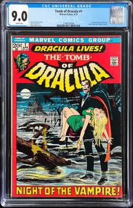 TOMB OF DRACULA #1 CGC 9.0 WHITE PAGES 💎 UNPRESSED (8008)