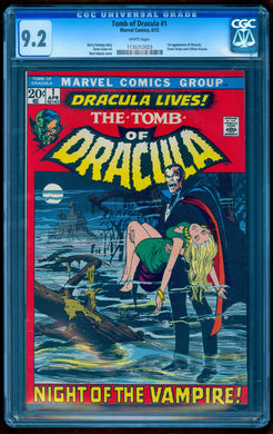 TOMB OF DRACULA #1 CGC 9.2 WHITE PAGES 💎 1st APPEARANCE