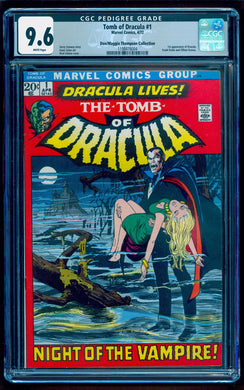 TOMB OF DRACULA #1 CGC 9.6 WHITE PAGES 💎 THOMPSON PEDIGREE